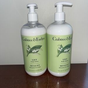 2X Crabtree & Evelyn LILY Muguet Body Lotion 16.9 oz/500ml